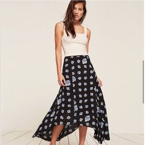 Reformation asymmetrical maxi skirt